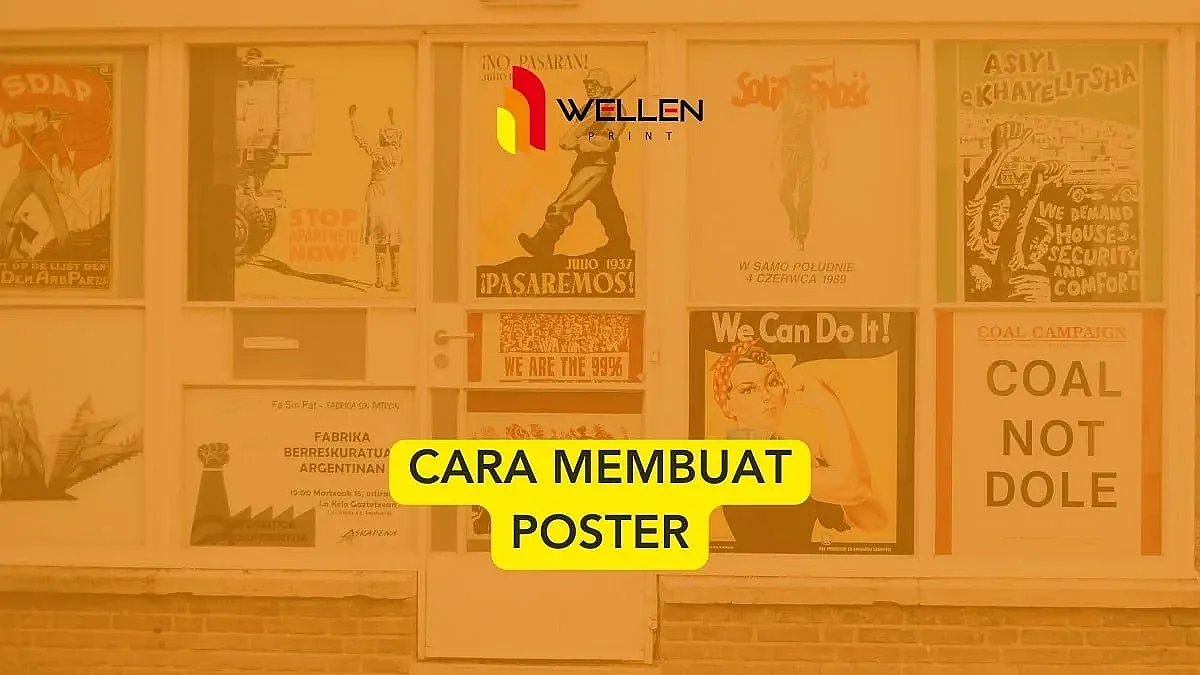 cara membuat poster