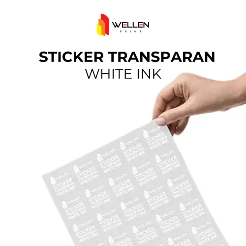 Cetak Sticker Transparan A3+ White Ink Custom